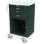 M-Series Medium Width Cart, Three Drawers, Equipment Holder, Key Lock, MDS2430K05+MD24-DRW18-EH
