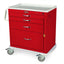 M-Series Cart - Medium Width Short Cabinet with 24" of Vertical Drawer Space, Key Locking,  3 Drawers 1-6, 2-9. Standard
