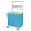 M-Series Durable Anesthesia Cart with MD30-ANS Accessory Package, Short Height, Standard Width, Four Drawers, E-Lock, MDS3024E14+MD30-ANS