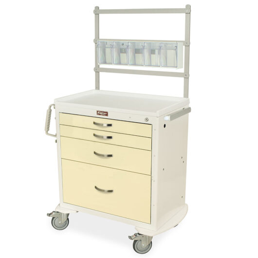 M-Series Anesthesia Cart with MD30-ANS Accessory Package, Short Height, Standard Width, Four Drawers, Key Lock, MDS3024K14+MD30-ANS Main image