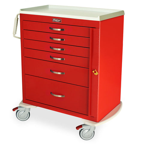 Harloff M-Series Cart - Standard Width Medium Height Cabinet with 27" of Vertical Drawer – MDS3027WKC08
