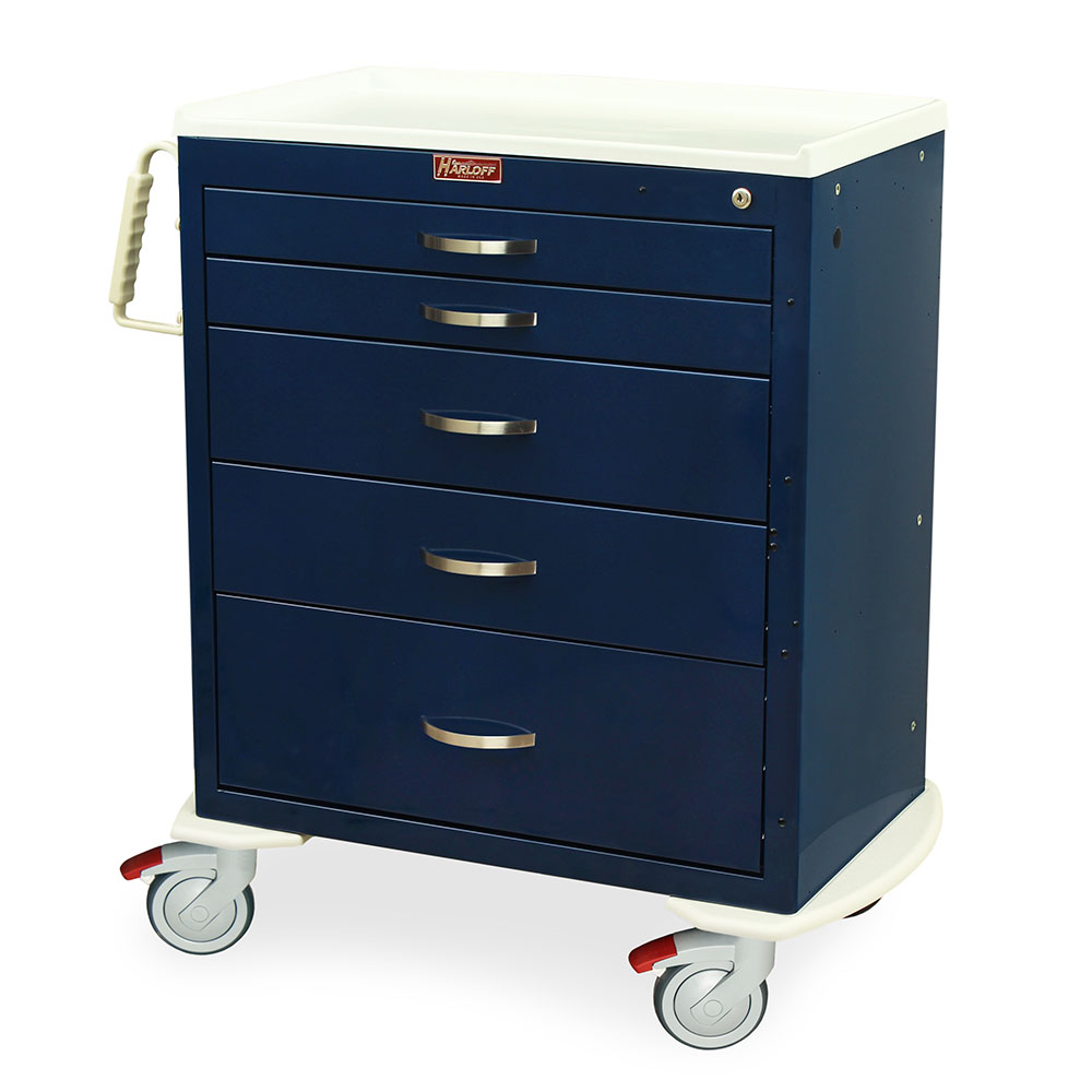 Harloff M-Series Cart - Standard Width Medium Height Cabinet with 27" of Vertical Drawer – MDS3027K09