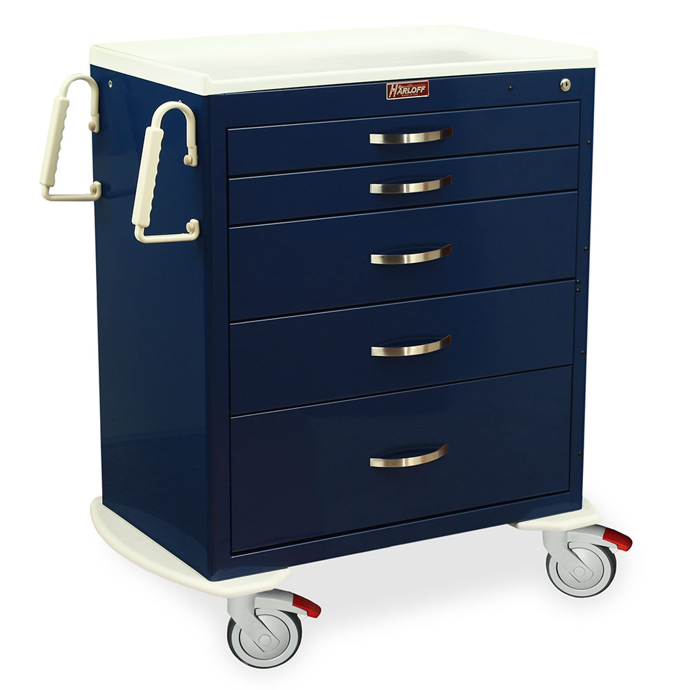 Harloff M-Series Cart - Standard Width Medium Height Cabinet with 27" of Vertical Drawer – MDS3027K06 Secondary image