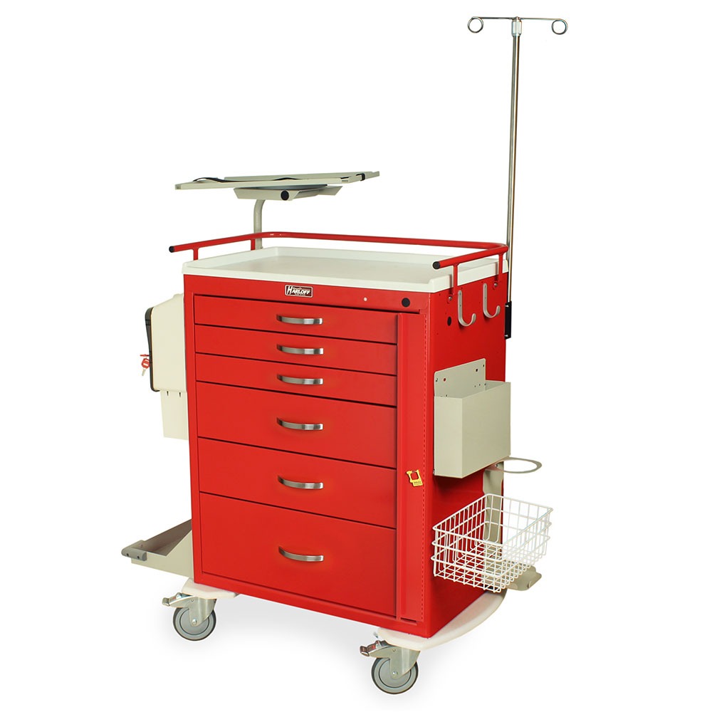 M-Series Tall Emergency Crash Cart with MD30-EMG3 Super Stat Package Main image