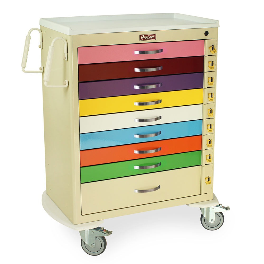 M-Series Tall Pediatric Crash Cart, Standard Width, Nine Drawers Main image