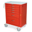 M-Series Tall Emergency Crash Cart, Standard Width, Six Drawers, Breakaway Lock