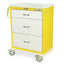 M-Series E-lock Isolation Cart, Tall Height, Standard Width, Three Drawers, MDS3030E03