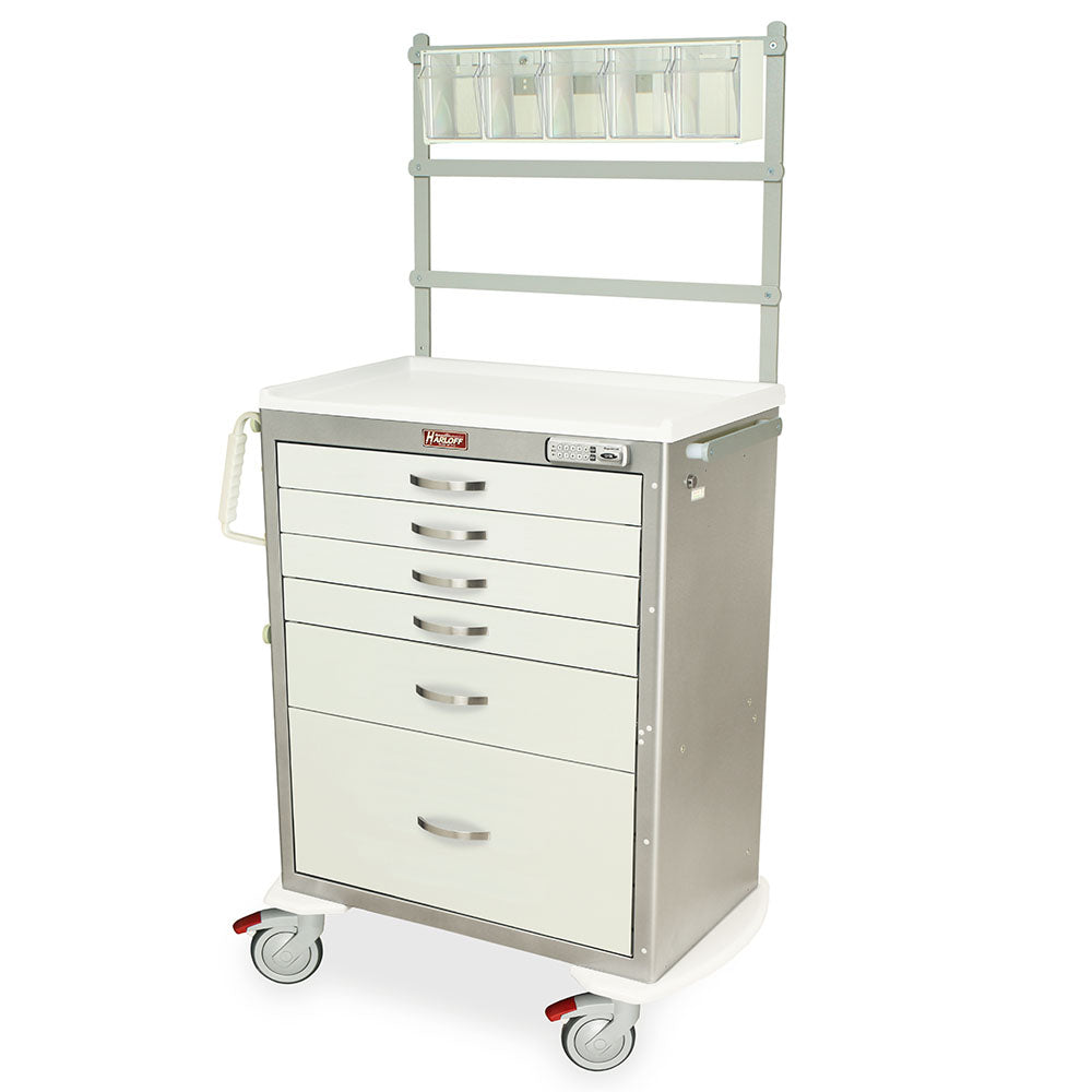 M-Series Full Size Anesthesia Cart with MD30-ANS Package, Tall Height, Standard Width, Six Drawers, E-Lock, MDS3030E16+MD30-ANS