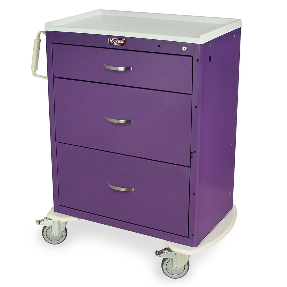 M-Series Tall Isolation Cart, Standard Width, Four Drawers, Standard Key Lock Secondary image