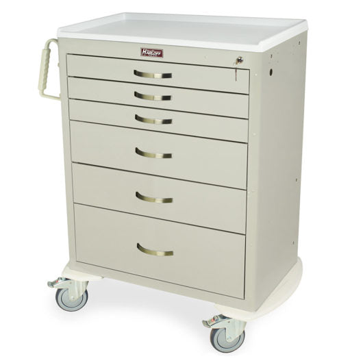 M-Series Tall Anesthesia Cart, Standard Width, Six Drawers, Standard Key Lock, MDS3030K06 Main image