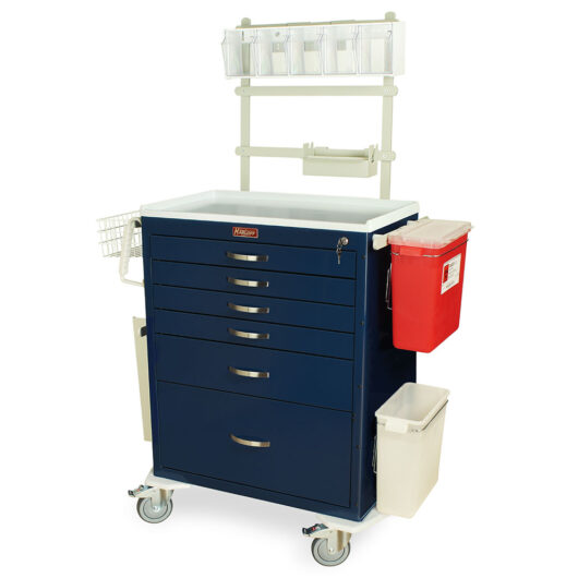 M-Series Tall Anesthesia Cart with MD30-ANS3 Package, Standard Width, Six Drawers, Key Lock, MDS3030K16+MD30-ANS3 Main image