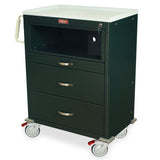 Equipment Holder Shelf for MDS30 Carts with all locks, Steel, 2" Cable pass through hole in rear with grommet (upgr