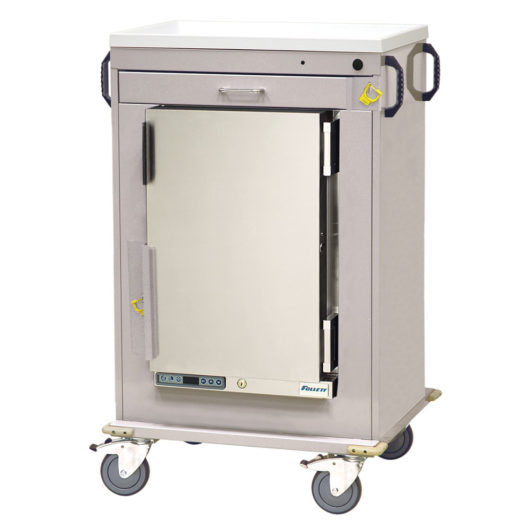 MH Emergency Cart with 1.8 Cubic Feet Medical Grade Refrigerator, One Drawer, Breakaway Lock, MH4100B