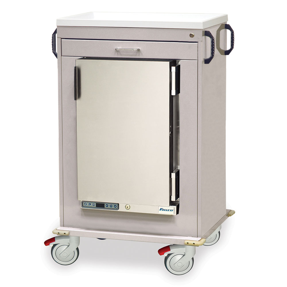 MH Cart with 1.8 Cubic Feet Medical Grade Refrigerator, One Drawer, Key Lock, MH4100K Main image