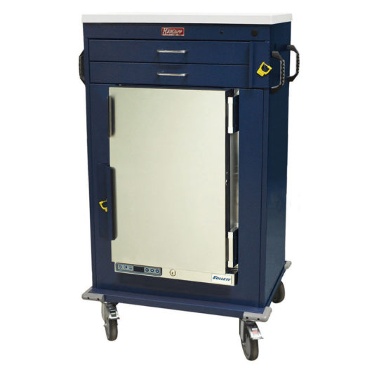 MH Treatment Cart with 1.8 Cubic Feet Medical Grade Refrigerator, Two Drawers, Breakaway Lock, MH4200B Main image