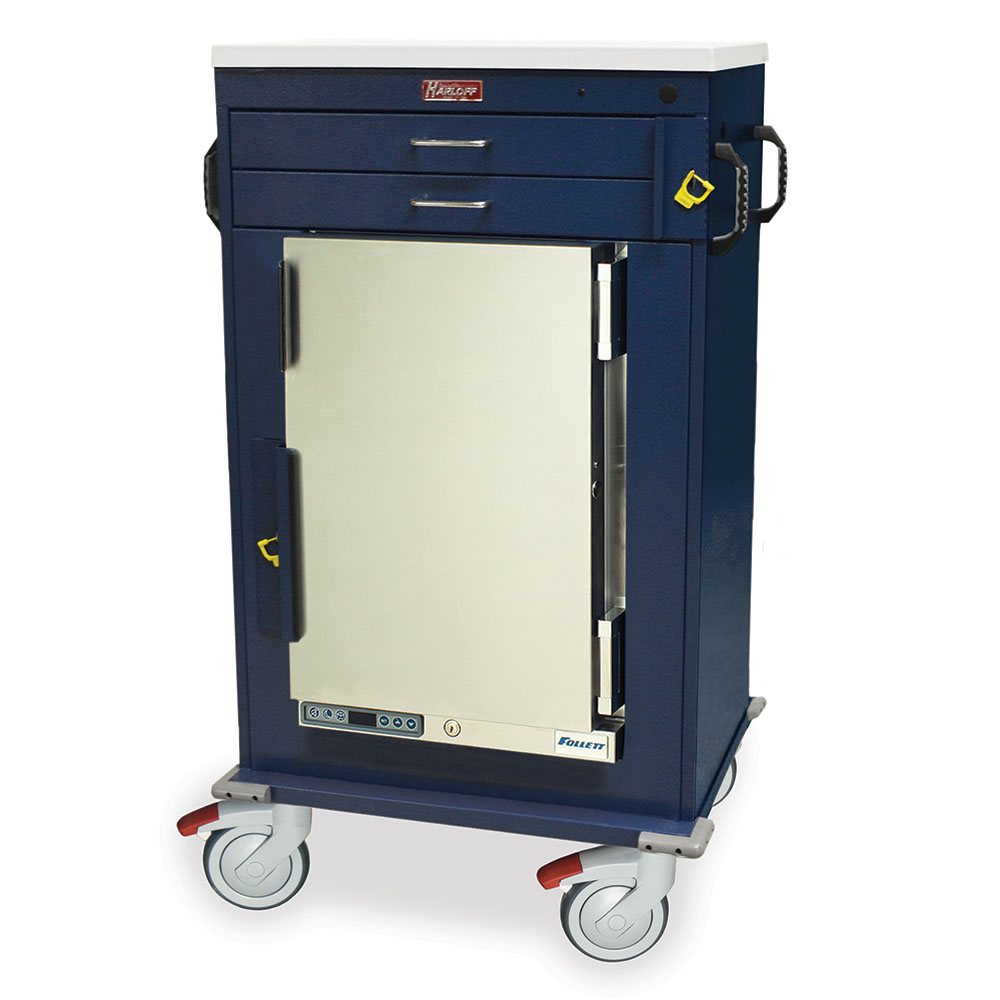 MH Treatment Cart with 1.8 Cubic Feet Medical Grade Refrigerator, Two Drawers, Breakaway Lock, MH4200B Main image