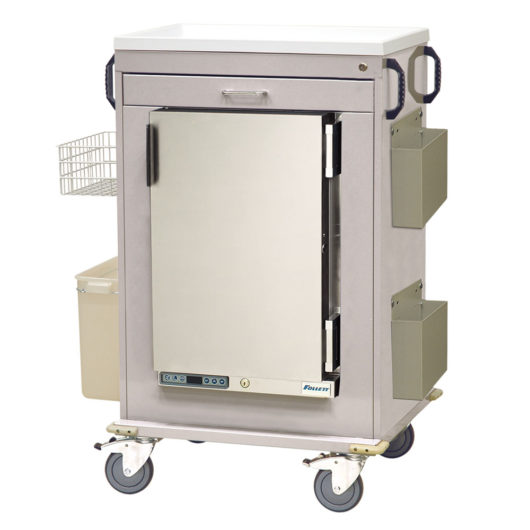 Malignant Hyperthermia Cart with 1.8 Cubic Feet Medical Grade Refrigerator, One Drawer, Key Lock, MH5100K