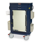 Harloff Premium Large Malignant Hyperthermia Cart with Lab Quality FOLLETT #REF2 1.8 cu ft Refrigerator, 2 3" Storage