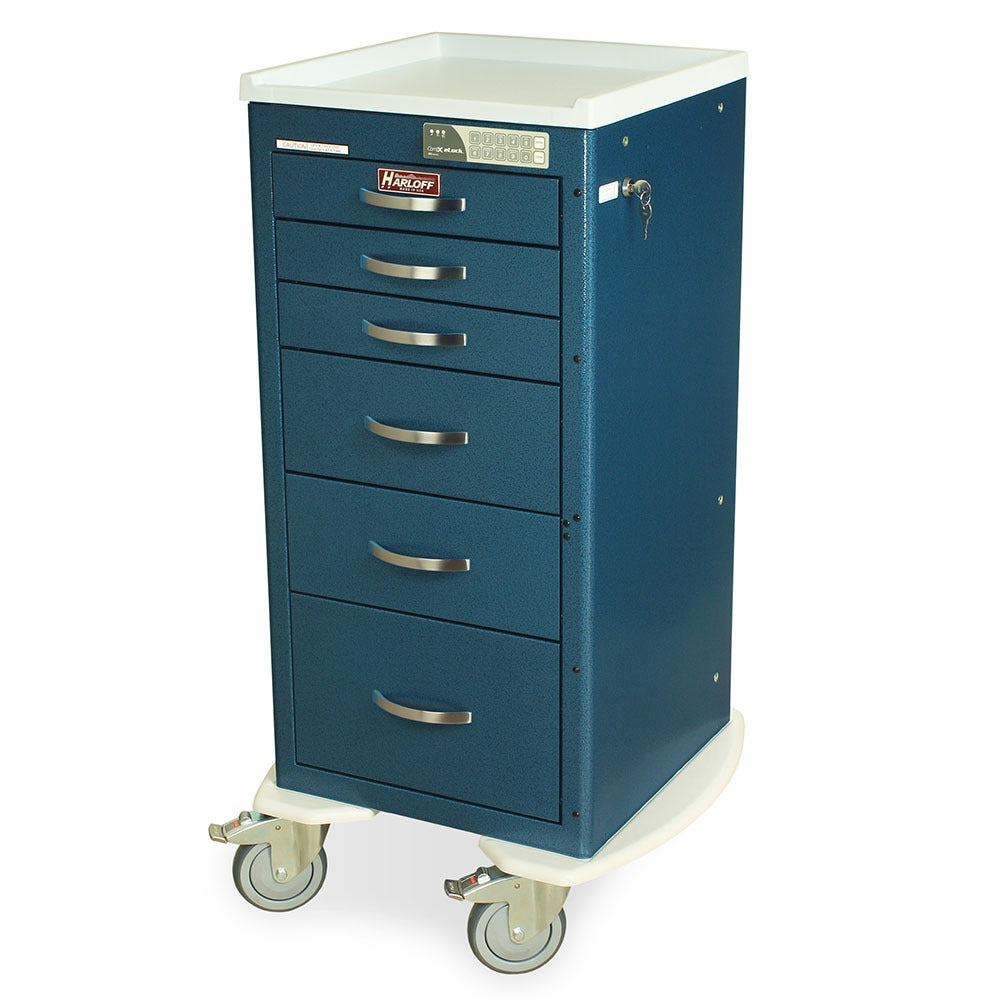 A-Series Lightweight Auto Locking Anesthesia Cart, Tall Height, Mini Width Main image