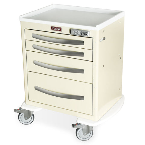 Harloff A-Series Aluminum Cart - Standard Size XShort Cabinet With 21" of Vertical Drawer Space, Basic Electronic