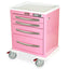 A-Series Lightweight Aluminum Anesthesia Cart with Electronic Pushbutton Lock, Medium Width, X-Short Height, Five Drawers, MPA2421E14