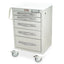 A-Series Aluminum Cart - Medium Width Medium Height Cabinet with 27" of Vertical Drawer Space, Basic Electronic Pushbutt