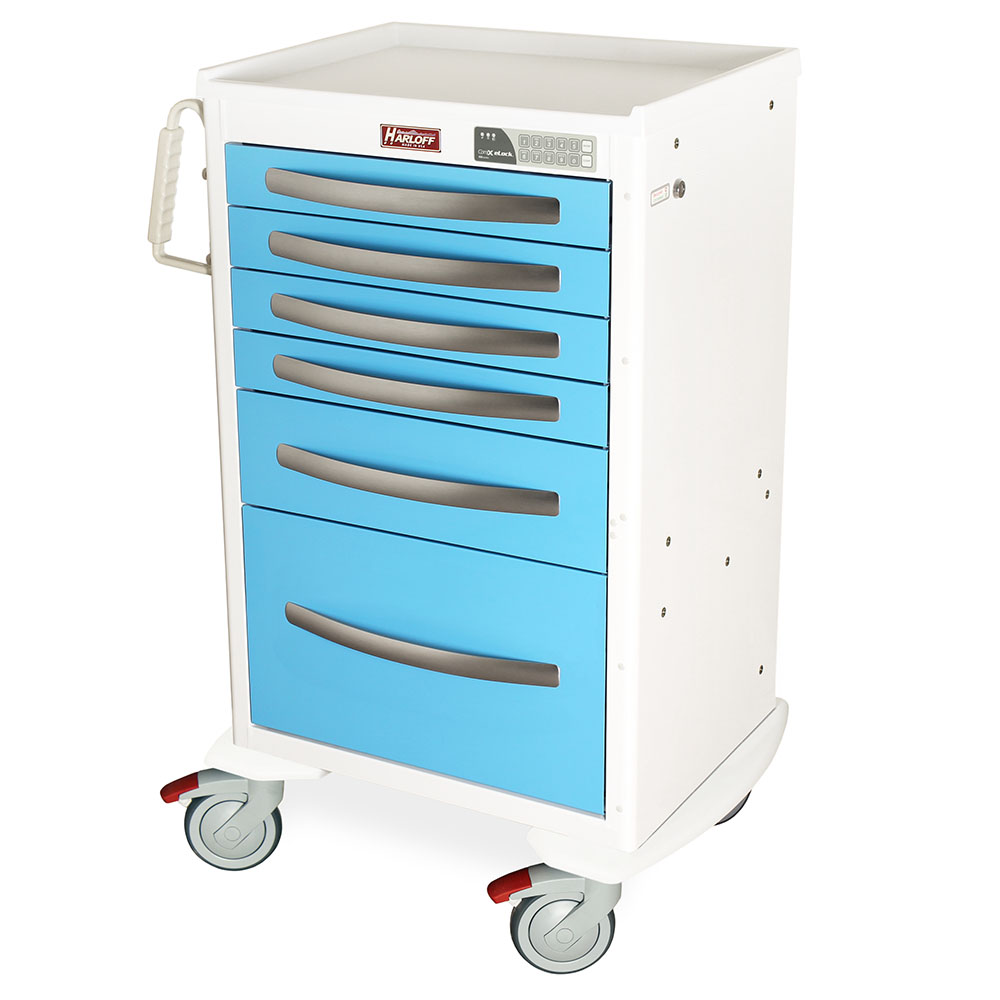 A-Series Aluminum Cart - Medium Width Tall Cabinet with 30" of Vertical Drawer Space, Basic Electronic Pushbutton Lock w (Model MPA2430E04) Secondary image