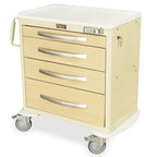 Harloff A-Series Wood Style Aluminum Cart - Standard Width Tall Cabinet with 30" of Vertical Drawer Space, Basic