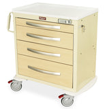 A-Series Short Wood Style Drawer Fronts Cart, Standard Width, Four Drawer, E-Lock, MPA3024E04-AN - other