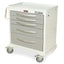A-Series Lightweight Aluminum Medical Cart, Short Height, Standard Width, Five Drawers, E-Lock, MPA3024E05