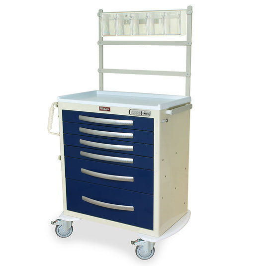 A-Series Aluminum Anesthesia Cart with MD30-ANS Accessories Package, Medium Height, Standard Width, E-Lock, MPA3027E06+MD30-ANS