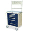 A-Series Aluminum Cart- Medium Width, Medium Height Cabinet with 27" of Vertical Drawer Space, Basic Electronic Pushbutt