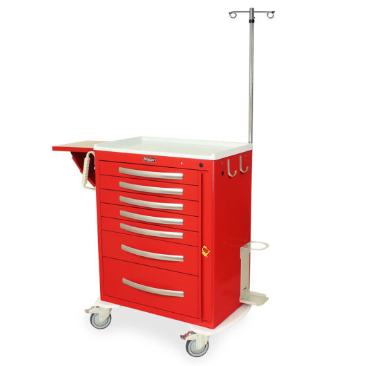 A-Series Lightweight Seven Drawer Crash Cart with MD30-EMG1 Accessories Package, Tall Height, Breakaway Lock, MPA3030B07+MD30-EMG1 Main image