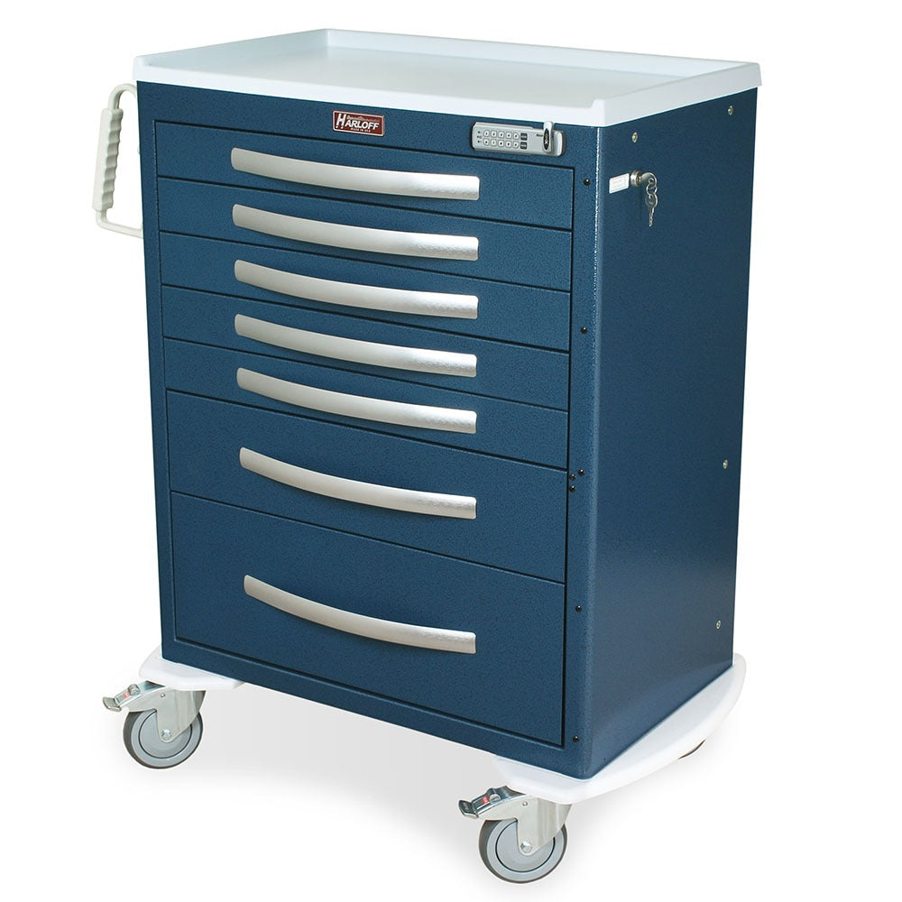 A-Series Lightweight Anesthesia Cart, Tall Height, Standard Width, Seven Drawers, E-Lock Main image