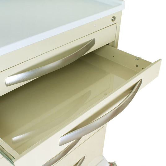 A-Series Lightweight Medical Cart, Tall Height, Standard Width, Seven Drawers, Key Lock, MPA3030K07