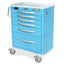 A-Series Lightweight Aluminum Medical Cart, Tall Height, Standard Width, Six Drawers, Wireless Capable E-Lock with Proximity Reader, MPA3030WLP16
