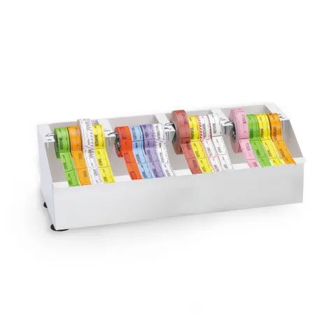 Bowman Dispensers Metal Medication Label Tape Dispenser - Holds 16 Rolls