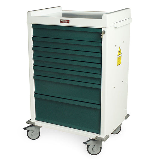 Aluminum MRI Safe Cart, Seven Drawers, Key Lock, MR7K