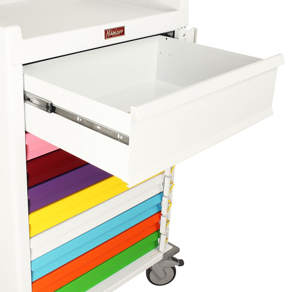 Aluminum MRI Compatible Pediatric Crash Cart, Nine Drawers, Breakaway Lock Secondary image