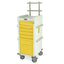 Aluminum Narrow Non-Magnetic MRI Anesthesia Cart with Accessory Package, Seven Drawers, Key Lock, MRN7K-MAN