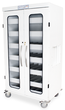 Intra Ocular Lens Storage Cart, holds 728 Intraocular lenses for 9" Box, New Cabinet design, Key Locking doors (2) with