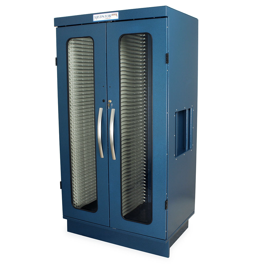 Harloff Replacement Door with Key Lock Override, Left Side, Glass Insert, for Use in MedStor Max Painted Carts &