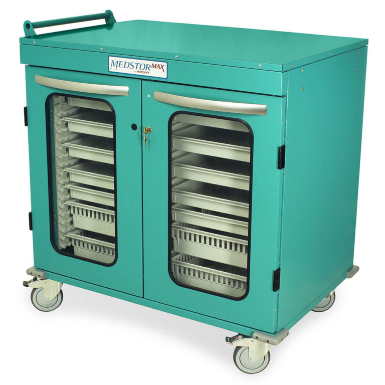 Harloff Painted Steel Top Cap for MedStor Max Double Wide Halor and 3/4 Height Storage Carts, Factory Install Only