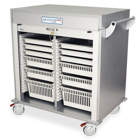 Harloff Double Width Column Mobile Cabinet with Key Locking Tambour Door, Steel side panels, - Replaces part number