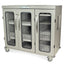 Three Quarter Height Triple Column Medical Storage Cabinet, Glass Doors, Key Lock
