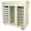 Three Quarter Height Triple Column Medical Storage Cabinet, Tambour Door, Key Lock, MSPM63-00TK