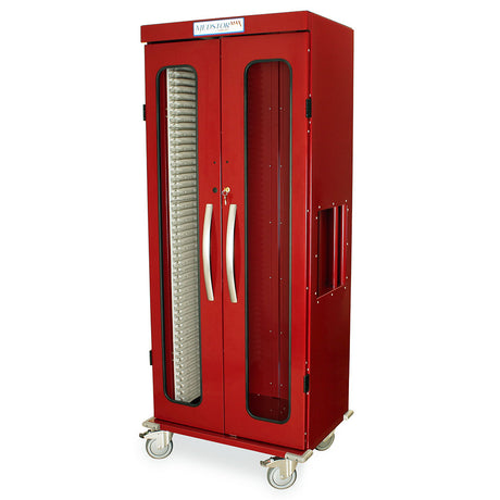 1/2" Height Slimline Scope Transport Cart, Key Locking Doors