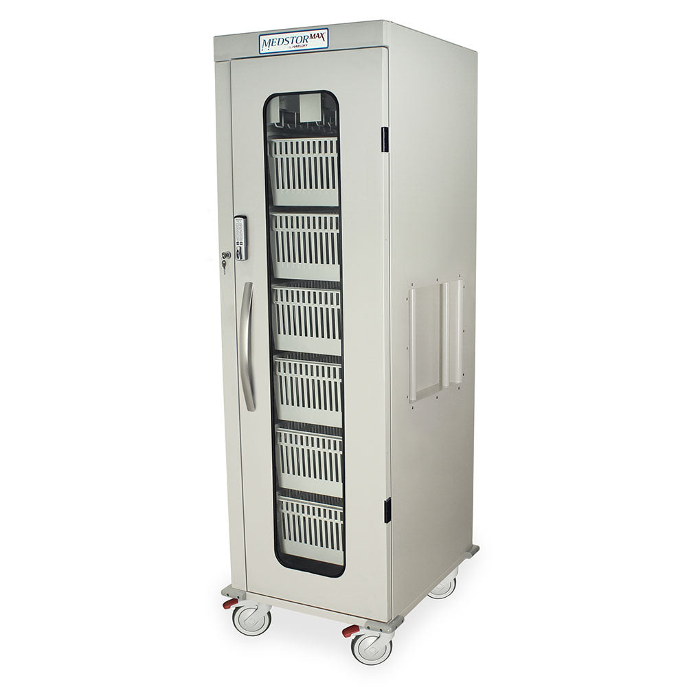 Single Column Medical Storage Cabinet, Glass Door, E-Lock, MSPM81-00GE