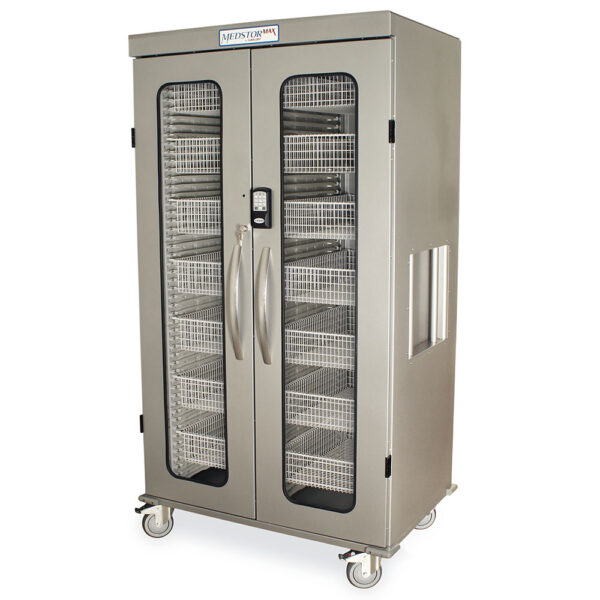 Harloff Double Column Stationary Cabinet with Solid Front doors (2) Secured By Keypad Electronic Lock With Keylock