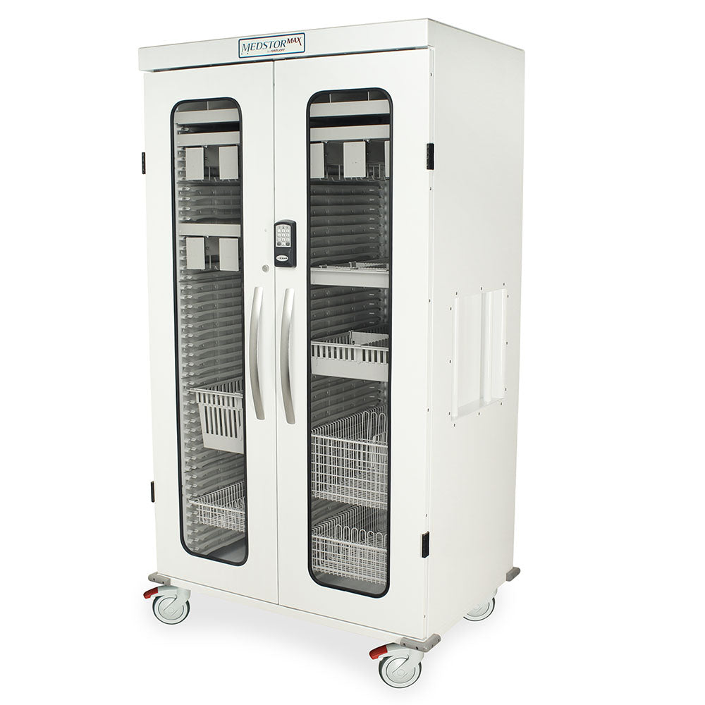 Double Column Mobile Cabinet Secured with Proximity Electronically Locking Solid Double Doors, H+H Panels Give 49 Inser Secondary image